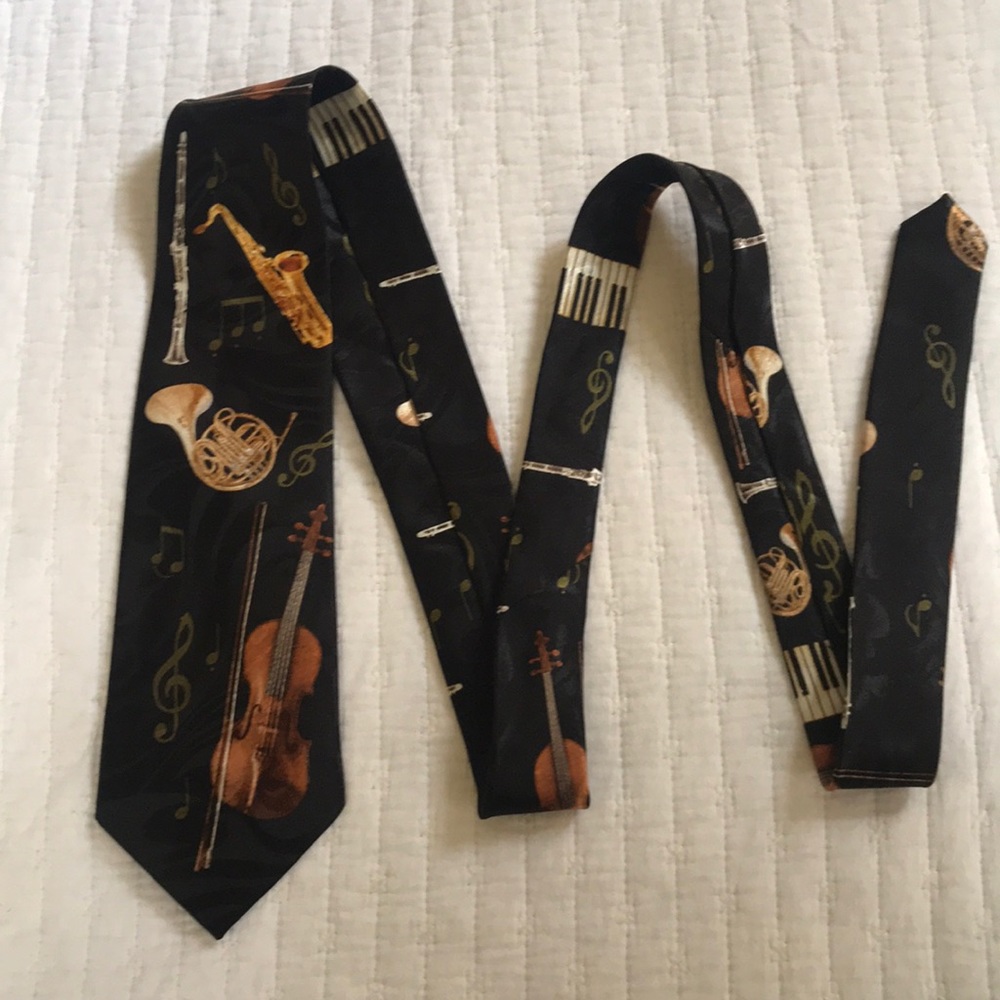 Musical Instrument Hand Crafted Tie - Picture 7 of 7